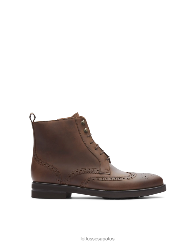 Lottusse homens botas de bezerro de cera holborn 8TX8R4149 calçados marrom