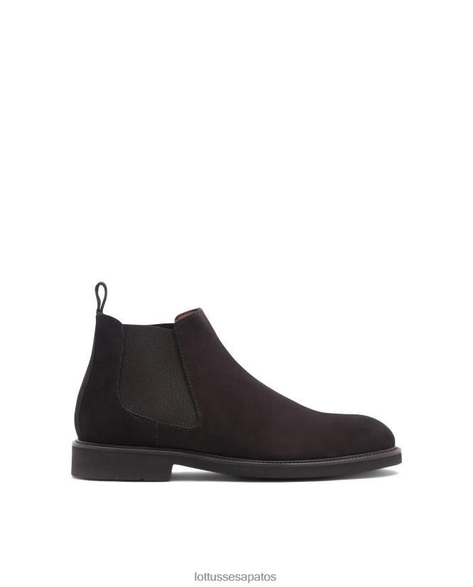 Lottusse homens bota baltimore em camurça 8TX8R4156 calçados café
