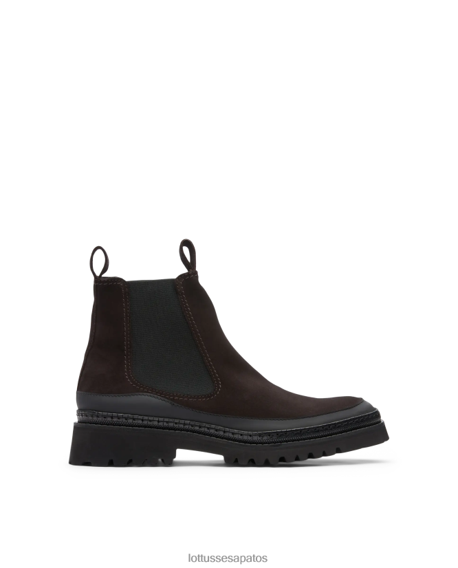 Lottusse homens covent bota de camurça 8TX8R4178 calçados café