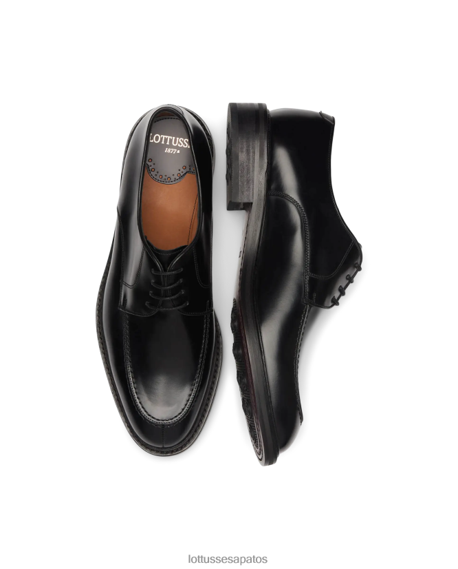 Lottusse homens Harry's Bright Bezerro Derby 8TX8R424 calçados preto