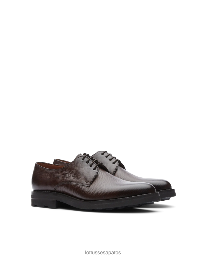 Lottusse homens crosta premium anilina em relevo bezerro debry 8TX8R453 calçados marrom