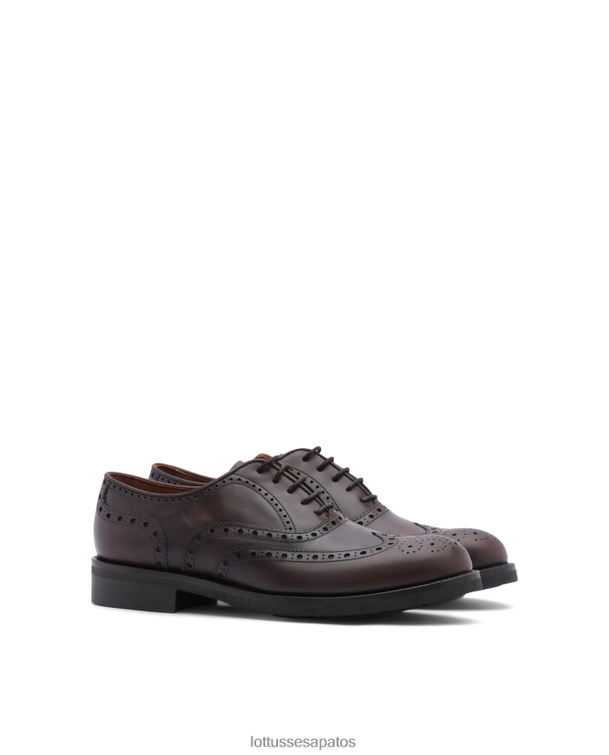 Lottusse homens derby de bezerro de cera de chelsea 8TX8R4187 calçados marrom