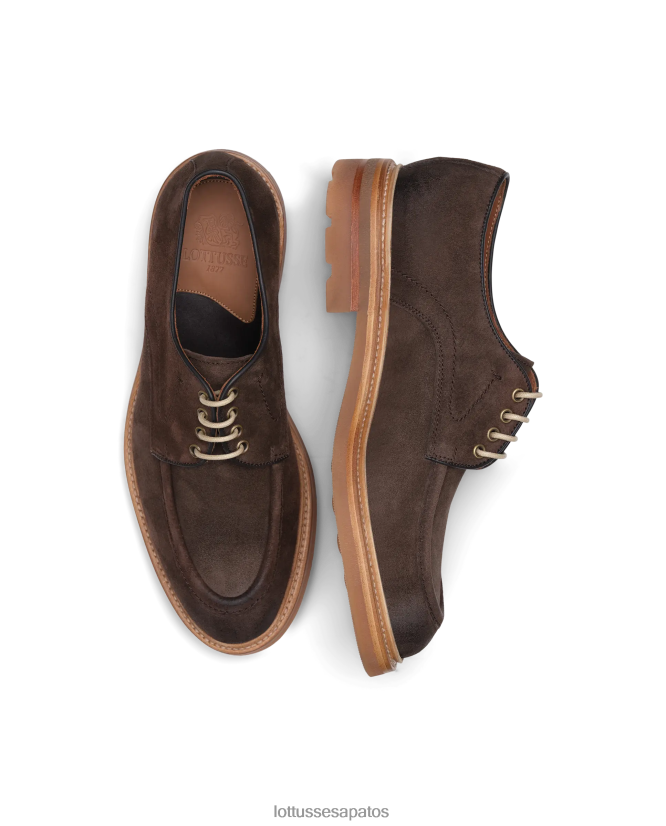 Lottusse homens bonaire deer mocassins derby de camurça 8TX8R443 calçados café