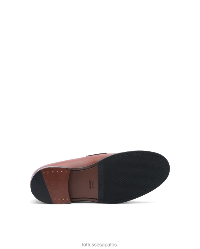 Lottusse homens mocassins de bezerro de anilina crosta kingstown 8TX8R444 calçados marrom
