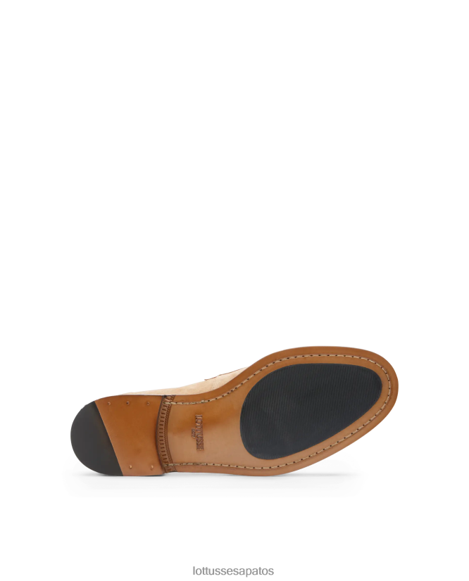 Lottusse homens mocassins de camurça daytona 8TX8R465 calçados marrom