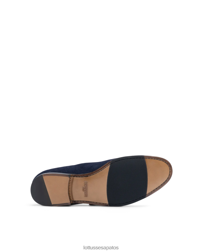 Lottusse homens mocassins de camurça verona 8TX8R478 calçados azul marinho