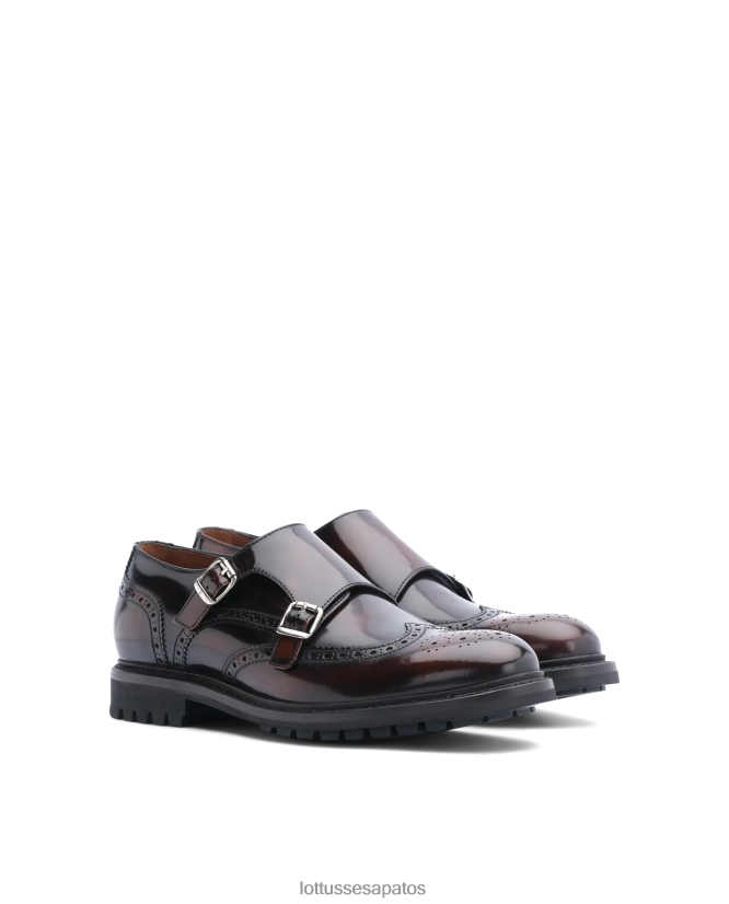 Lottusse homens sapato monge walton 8TX8R441 calçados marrom