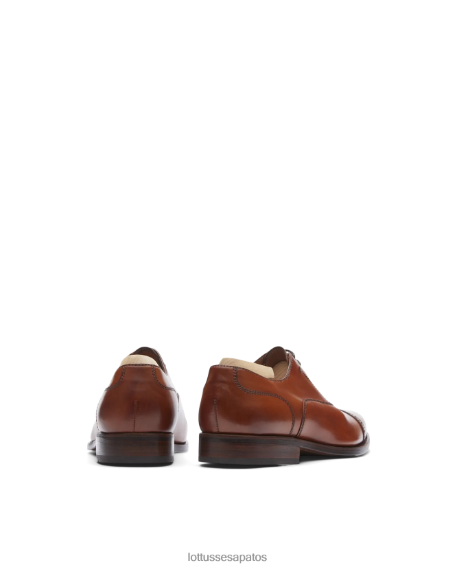 Lottusse homens crosta premium anilina bezerro oxford 8TX8R451 calçados marrom