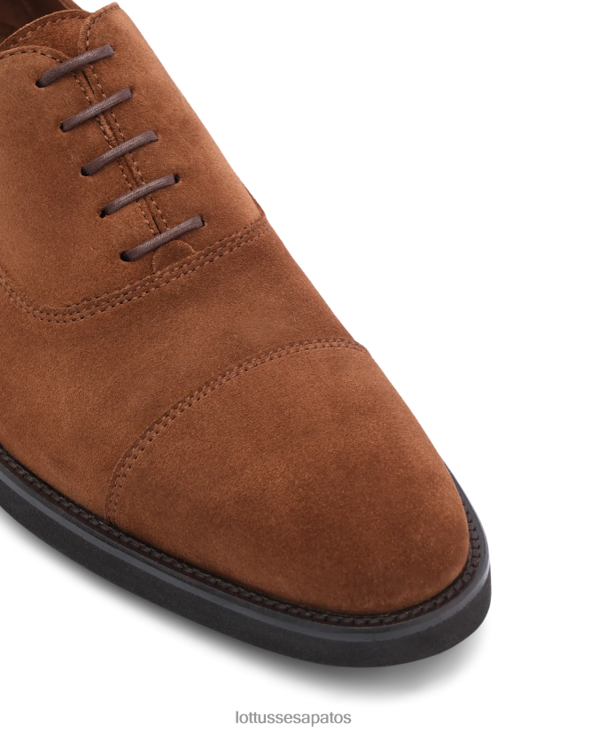 Lottusse homens oxfords de camurça de bezerro holborn 8TX8R4144 calçados marrom