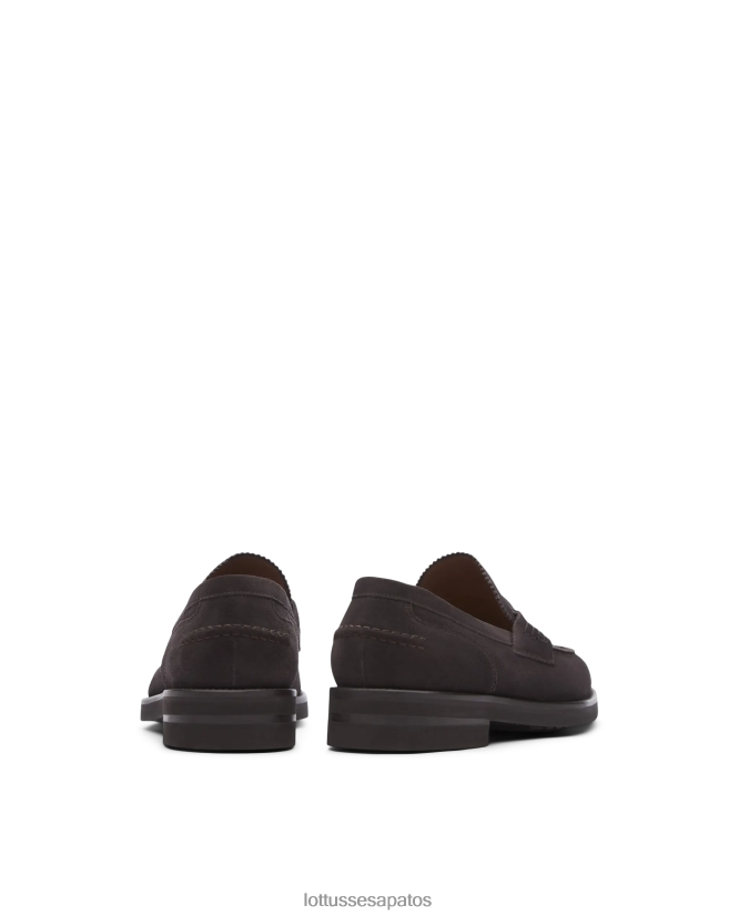 Lottusse homens sapato barco daytona camurça 8TX8R45 calçados café