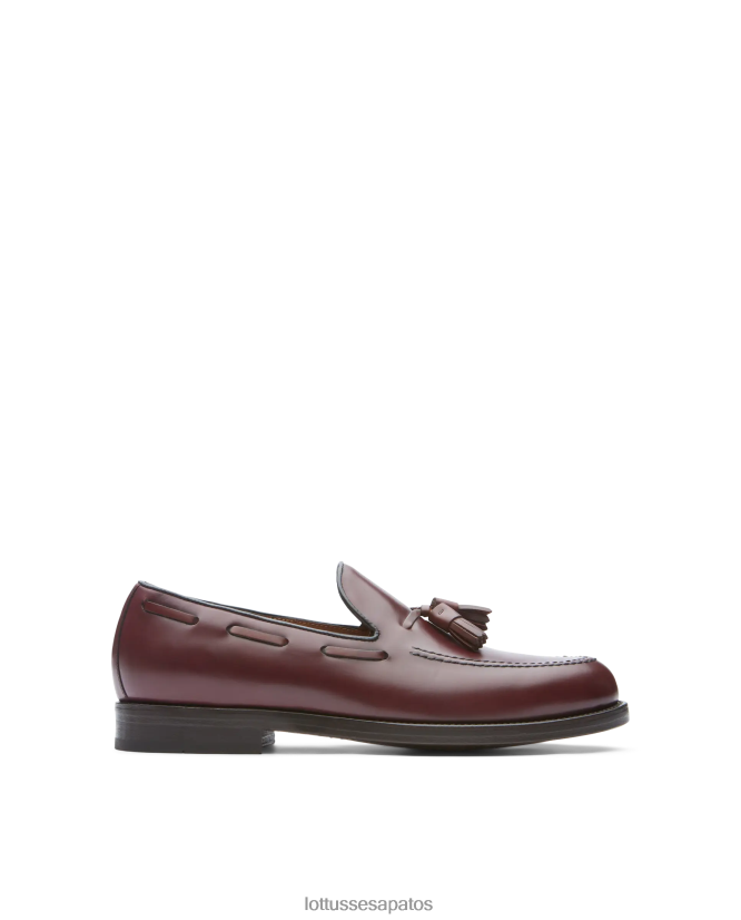 Lottusse homens sapatos de barco de bezerro brilhantes de classe 8TX8R429 calçados marrom