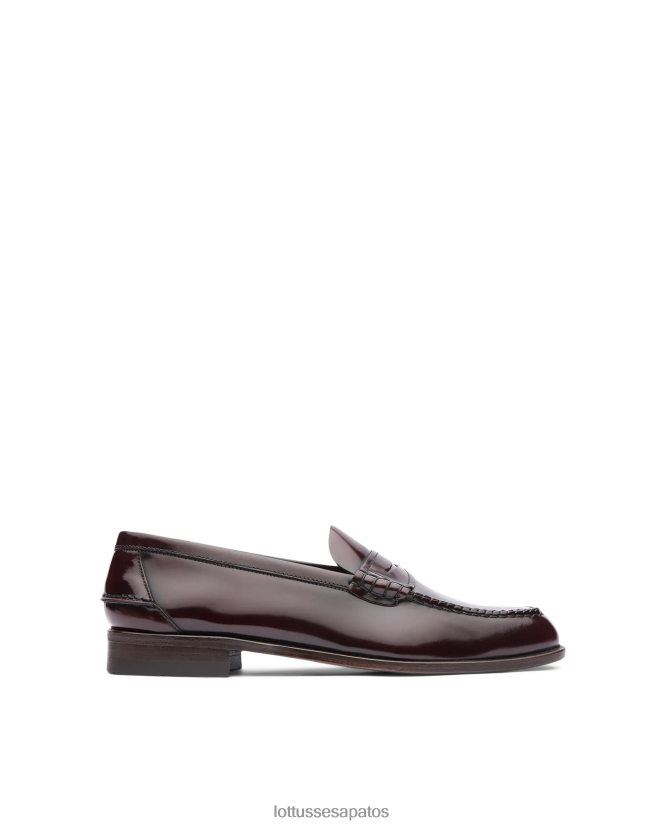 Lottusse homens sapatos de barco de bezerro de fichário polido marrom liberty 8TX8R433 calçados preto