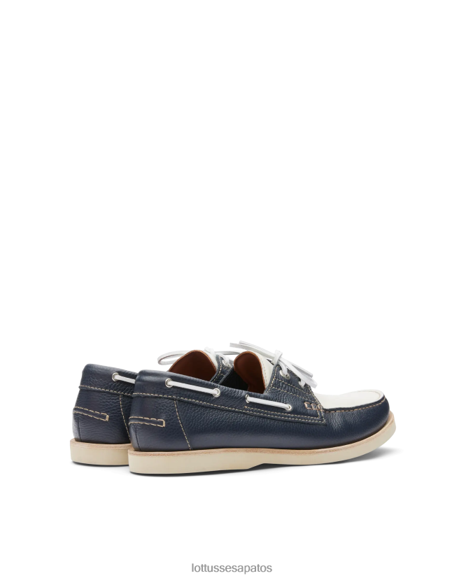 Lottusse homens sapatos de barco de bezerro de grãos oceânicos 8TX8R4121 calçados multicolorido