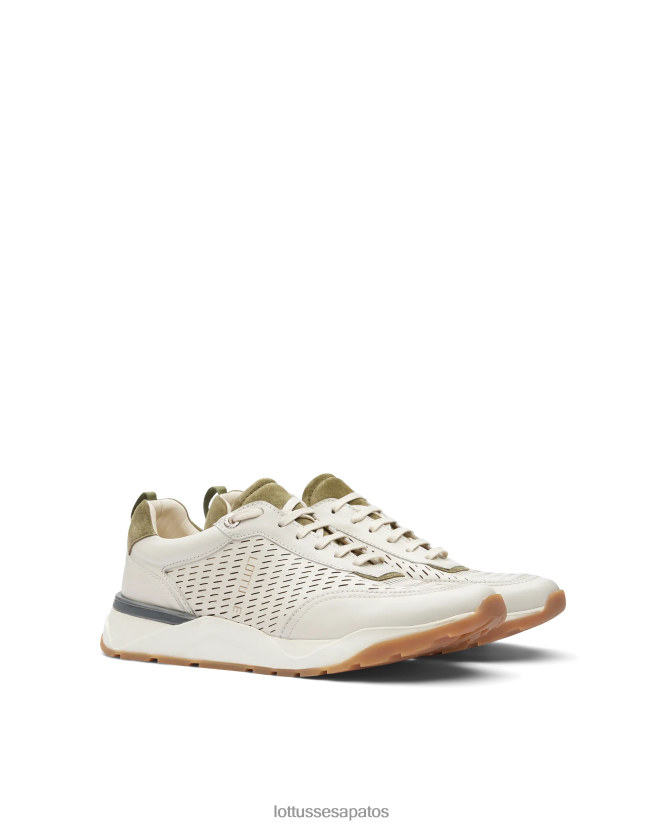 Lottusse homens tênis de bezerro macio osaka 8TX8R4123 calçados off white