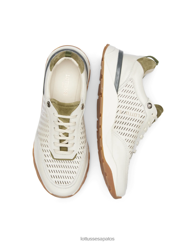Lottusse homens tênis de bezerro macio osaka 8TX8R4123 calçados off white