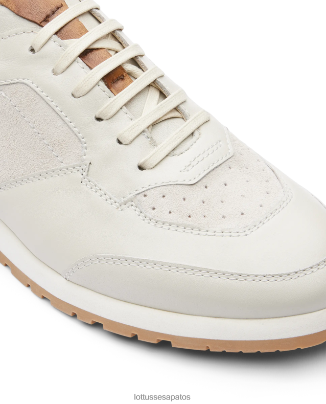 Lottusse homens tênis mancor soft bezerro 8TX8R4194 calçados off white