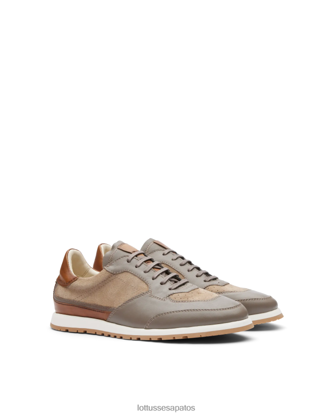 Lottusse homens tênis mancor soft bezerro 8TX8R4195 calçados cinza