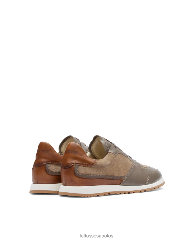 Lottusse homens tênis mancor soft bezerro 8TX8R4195 calçados cinza