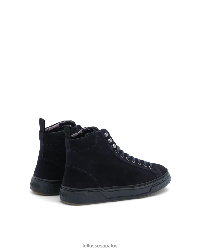 Lottusse homens tênis torino camurça bezerro 8TX8R4191 calçados marinha