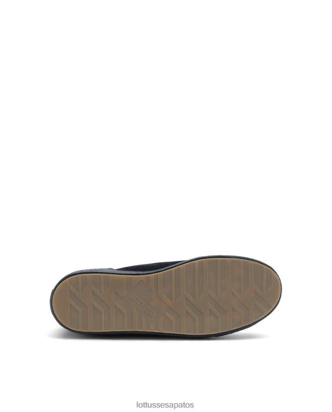 Lottusse homens tênis torino camurça bezerro 8TX8R4191 calçados marinha