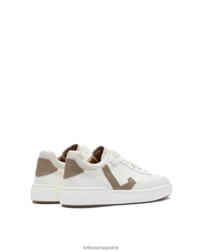 Lottusse homens tênis torino de grão liso 8TX8R4192 calçados off white