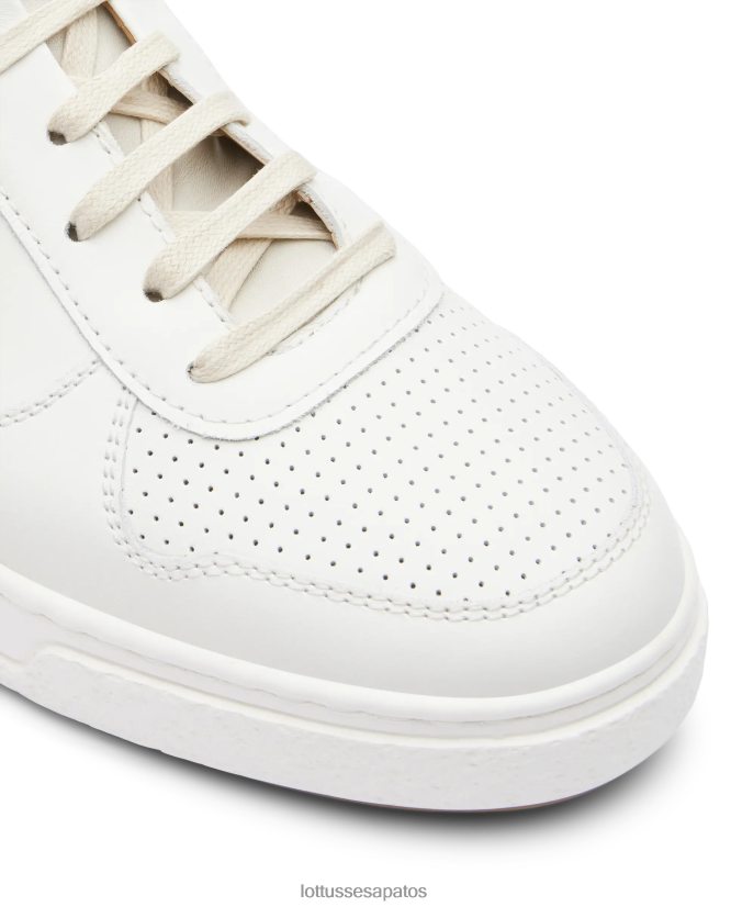 Lottusse homens tênis torino de grão liso 8TX8R4192 calçados off white
