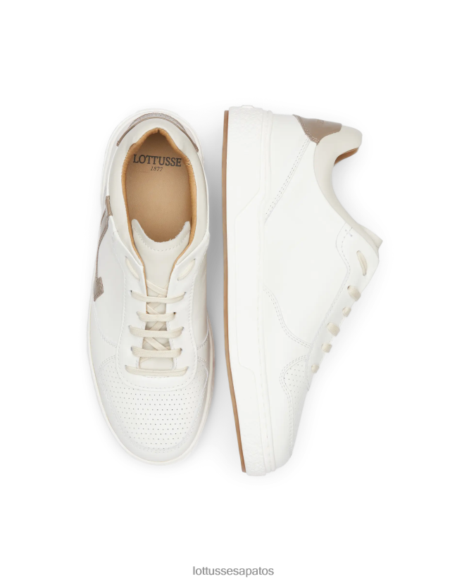 Lottusse homens tênis torino de grão liso 8TX8R4192 calçados off white