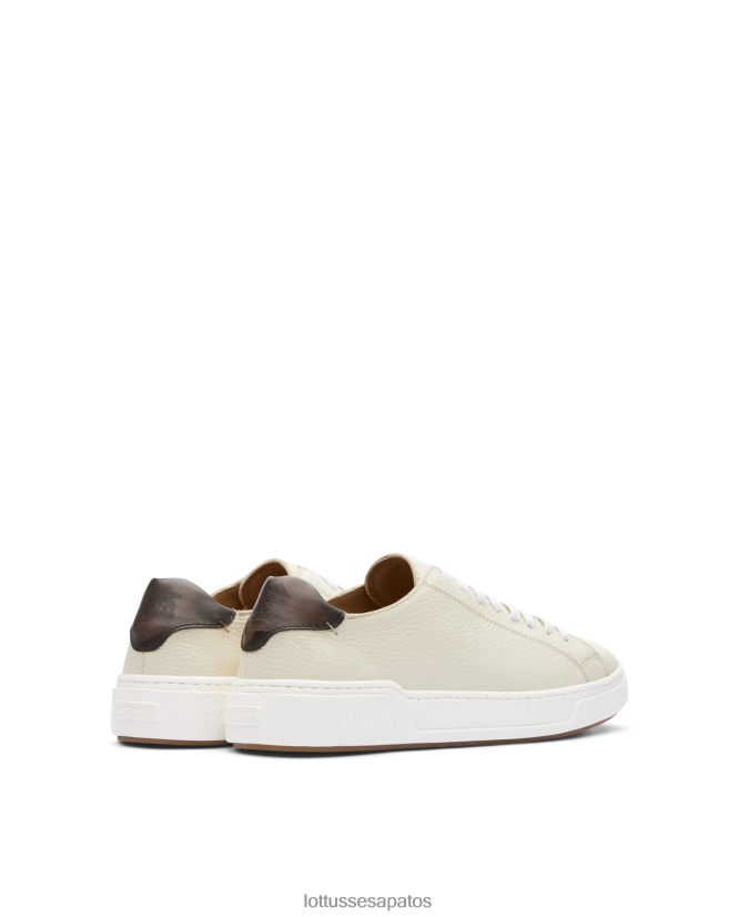 Lottusse homens tênis torino grão bezerro 8TX8R4106 calçados off white