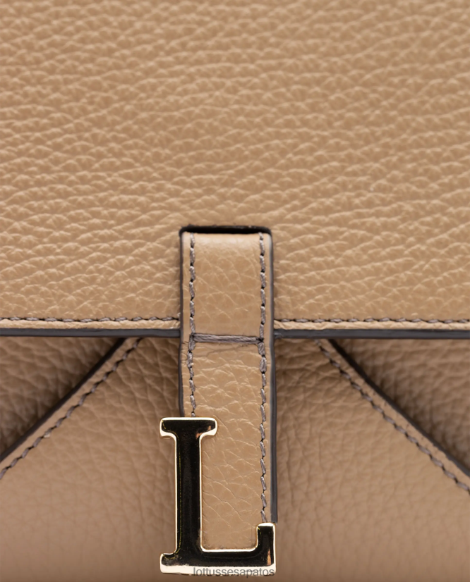 Lottusse mulheres bolsa com alça superior de bezerro grão talaia 8TX8R4325 acessórios natural