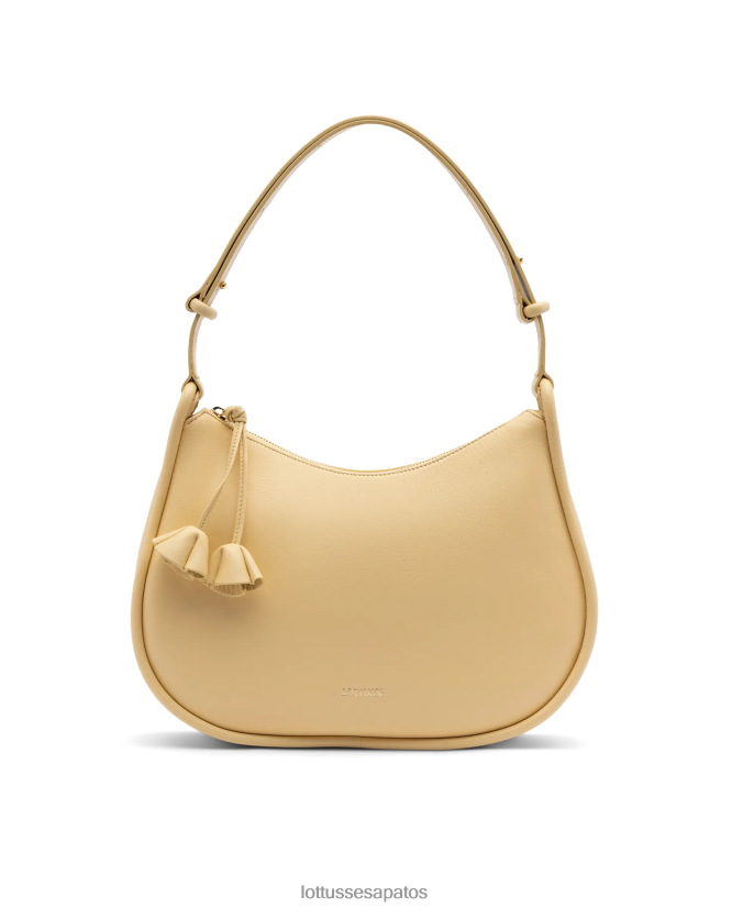 Lottusse mulheres bolsa de ombro macia de cordeiro amarelo serena 8TX8R4332 acessórios amarelo