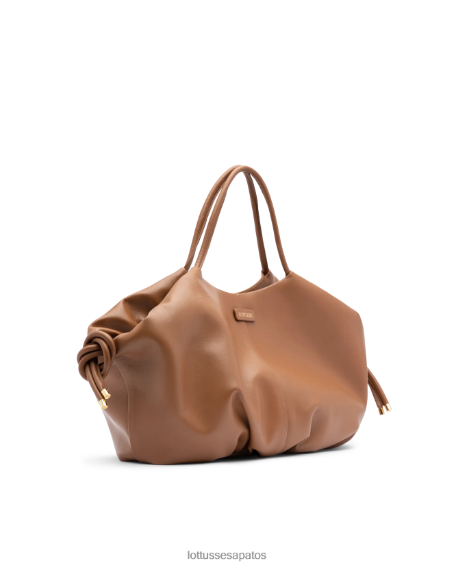 Lottusse mulheres bolsa de ombro macia de cordeiro serena 8TX8R4329 acessórios marrom