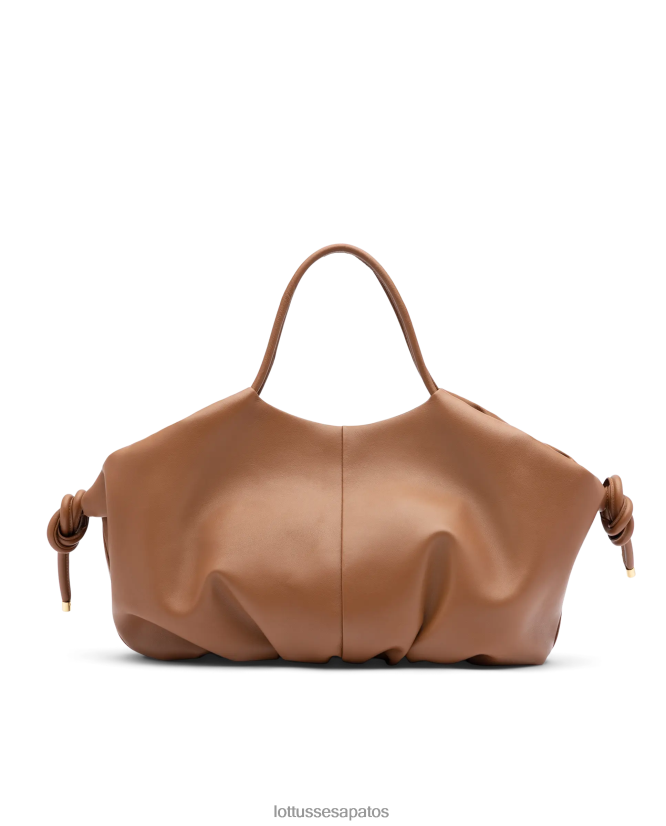 Lottusse mulheres bolsa de ombro macia de cordeiro serena 8TX8R4329 acessórios marrom