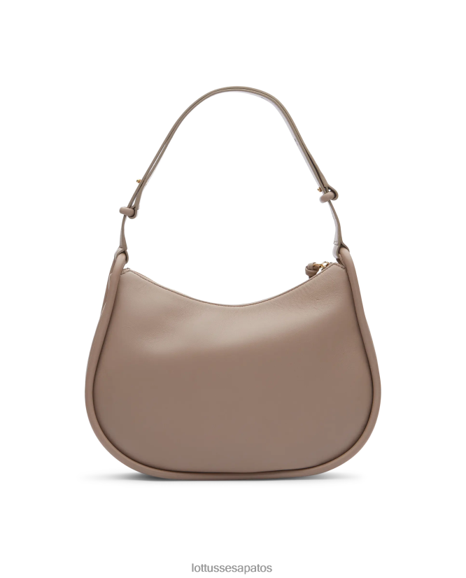 Lottusse mulheres bolsa de ombro macia de cordeiro serena merino 8TX8R4331 acessórios cinza