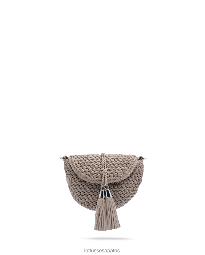 Lottusse mulheres bolsa crossbody macia de cordeiro merino noodbag 8TX8R4342 acessórios bege
