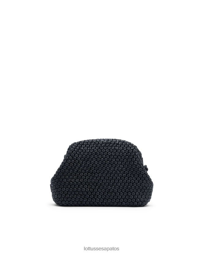 Lottusse mulheres bolsa crossbody macia de cordeiro merino noodbag 8TX8R4347 acessórios preto