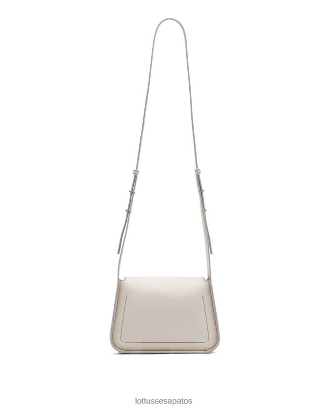 Lottusse mulheres bolsa crossbody talaia grão bezerro 8TX8R4326 acessórios off white