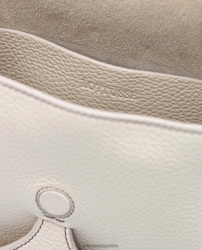 Lottusse mulheres bolsa crossbody talaia grão bezerro 8TX8R4326 acessórios off white