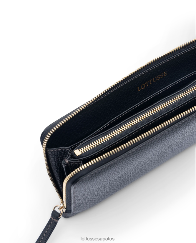 Lottusse mulheres carteira talaia grão bezerro 8TX8R4370 acessórios preto