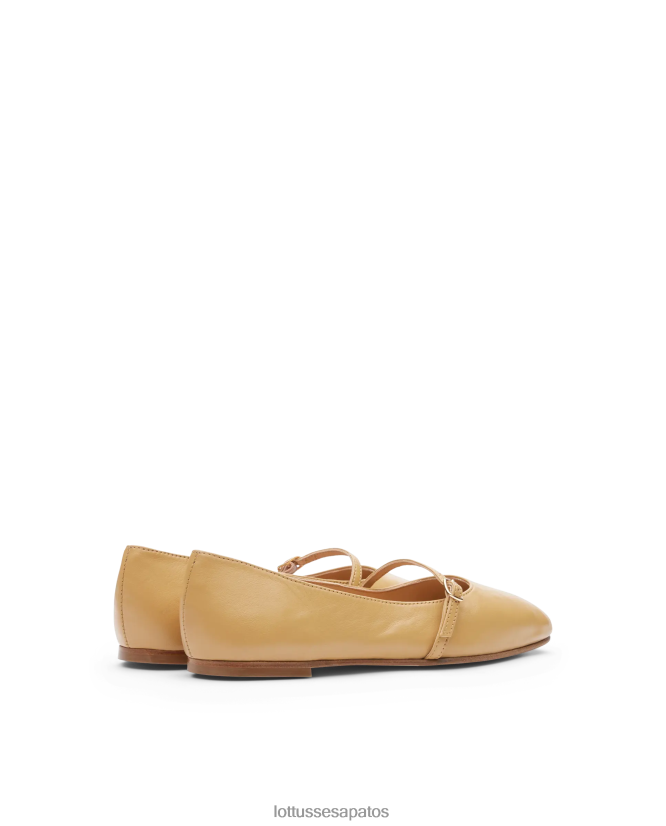 Lottusse mulheres bailarinas de cordeiro macio amarelo goya 8TX8R4267 calçados amarelo