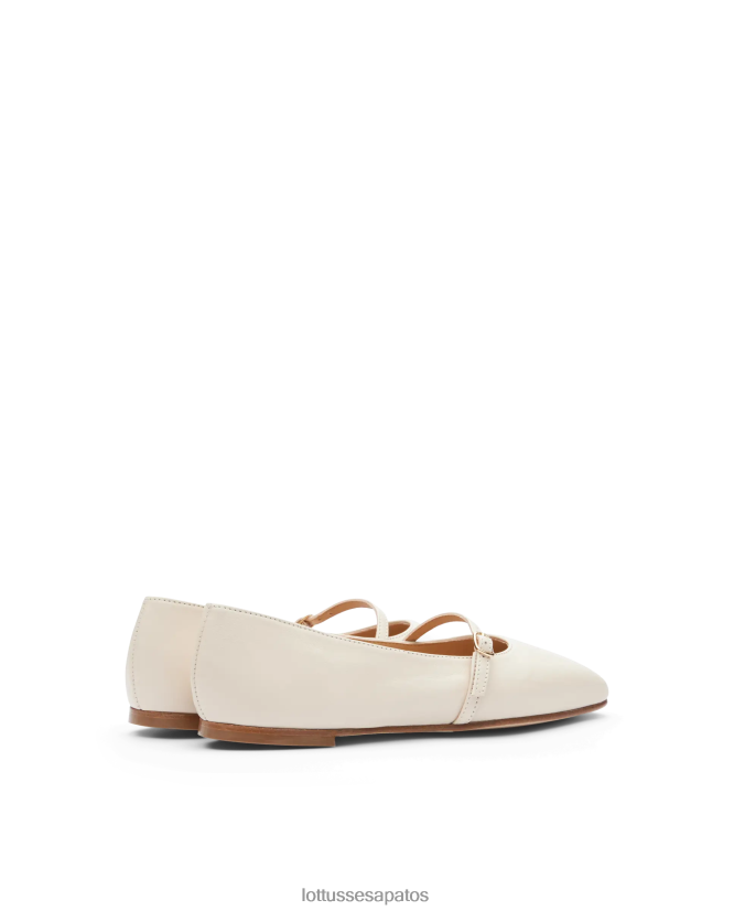 Lottusse mulheres bailarinas de cordeiro macio goya 8TX8R4268 calçados off white