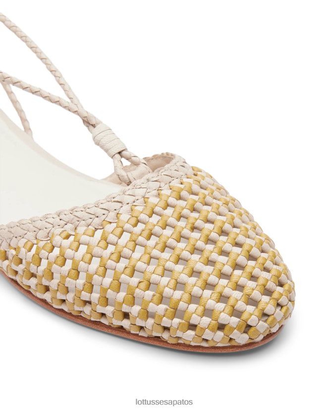 Lottusse mulheres bailarinas de couro de malha de cordeiro delice 8TX8R4291 calçados multicolorido