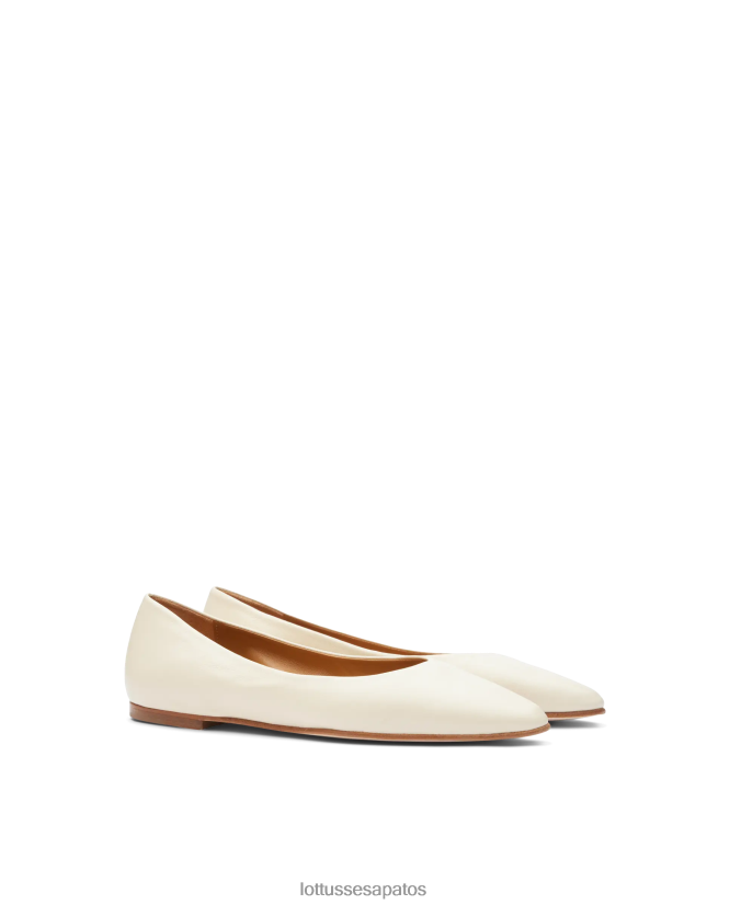 Lottusse mulheres bel lamb bailarinas macias 8TX8R4264 calçados off white