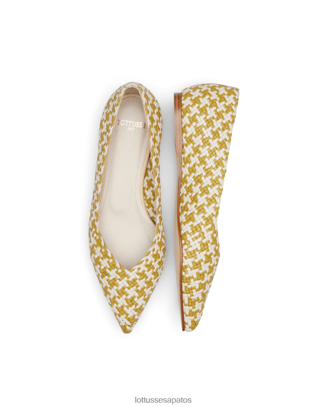 Lottusse mulheres bombas de couro de malha de cordeiro de verão 8TX8R4312 calçados multicolorido