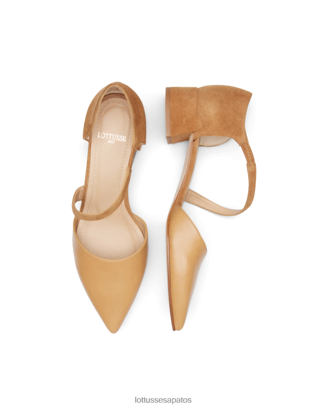 Lottusse mulheres carla bombas de bezerro simples 8TX8R4223 calçados marrom