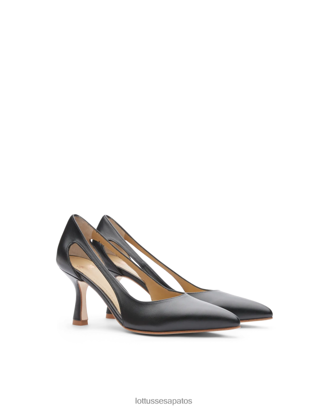 Lottusse mulheres carla bombas de bezerro simples 8TX8R4230 calçados preto