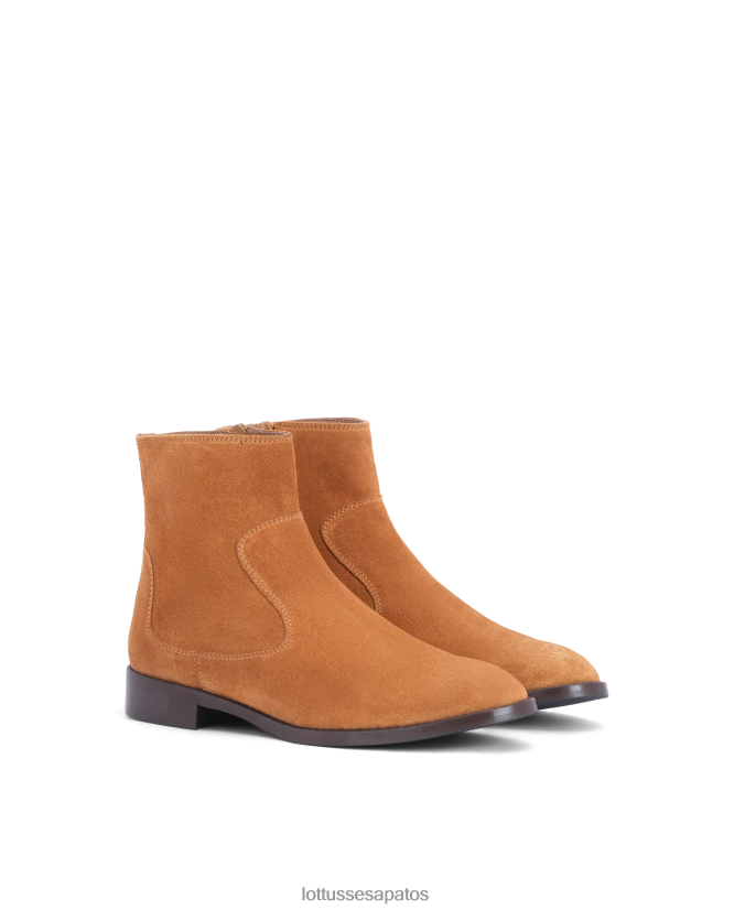 Lottusse mulheres bota claire em camurça 8TX8R4400 calçados marrom