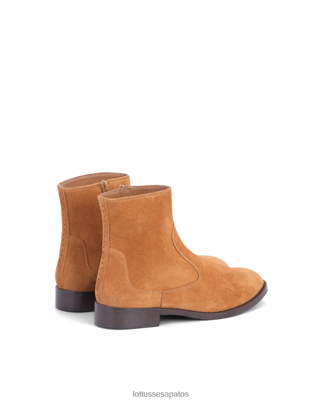 Lottusse mulheres bota claire em camurça 8TX8R4400 calçados marrom