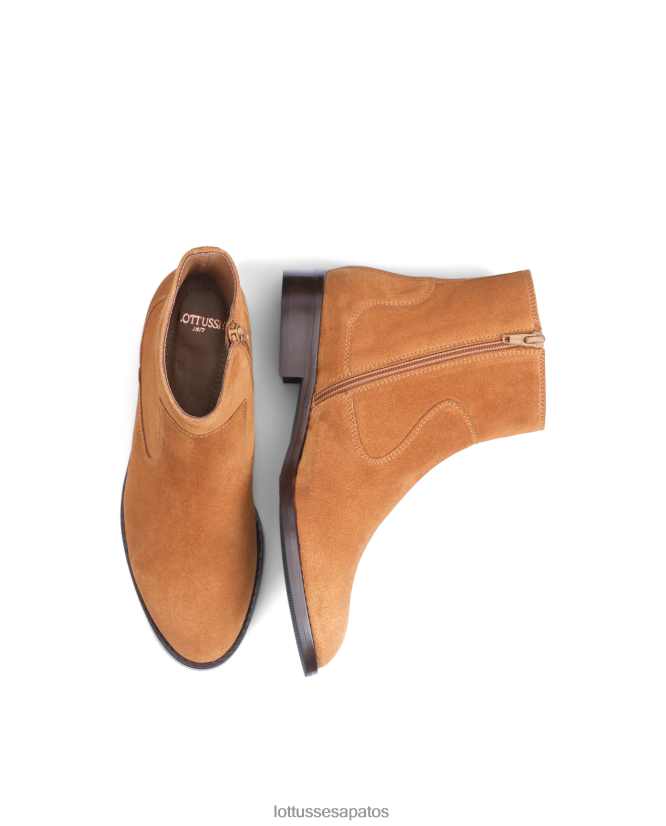 Lottusse mulheres bota claire em camurça 8TX8R4400 calçados marrom