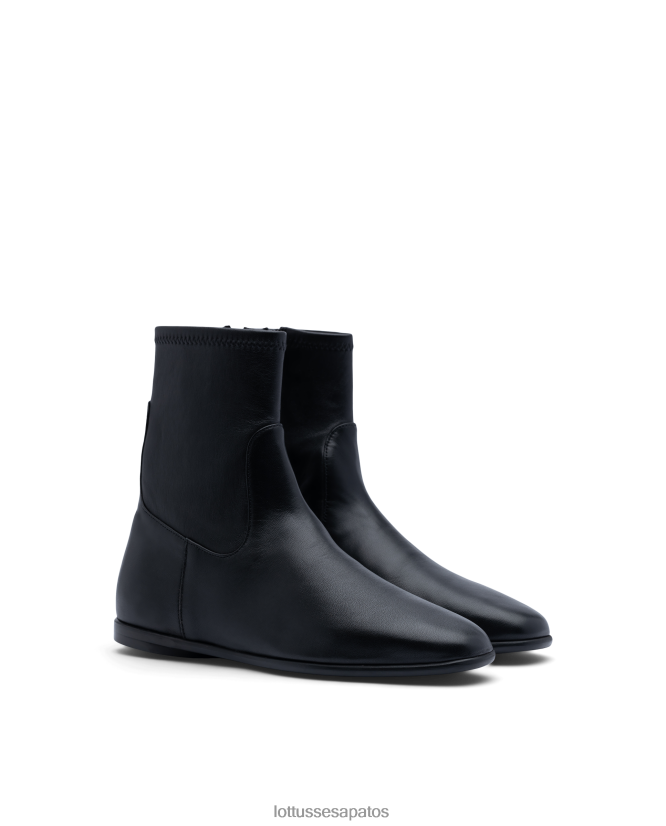 Lottusse mulheres botins macios de cordeiro goya 8TX8R4411 calçados preto