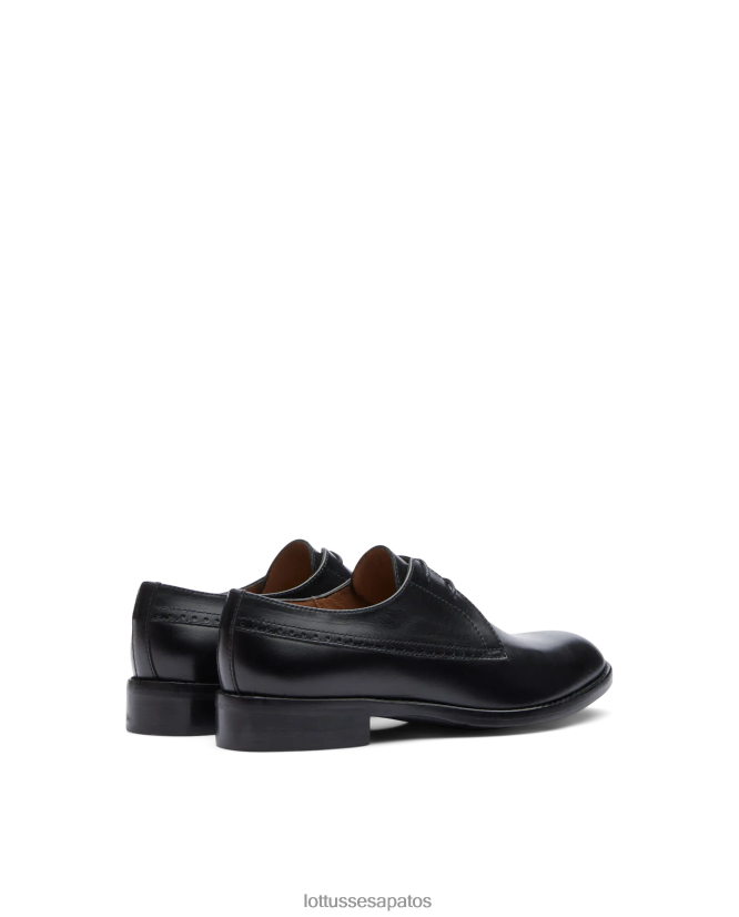 Lottusse mulheres Claire Plain Bezerro Derby 8TX8R4396 calçados preto